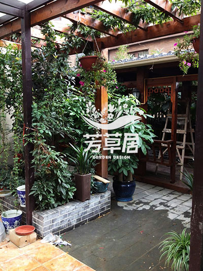 屋頂花園花架