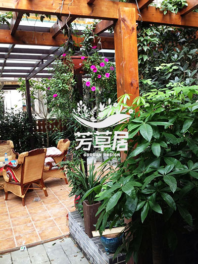 屋頂花園花架