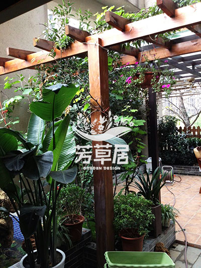 屋頂花園花架