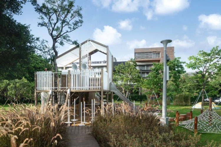 別墅庭院花園兒童娛樂區設計-成都青望園林景觀設計公司-1
