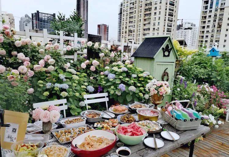 80平屋頂花園設計實景圖案例，效果非常理想-青望私家花園設計-1